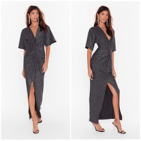 Nasty Gal Dresses & Skirts - Nasty Gal don't be glitter twist maxi dress